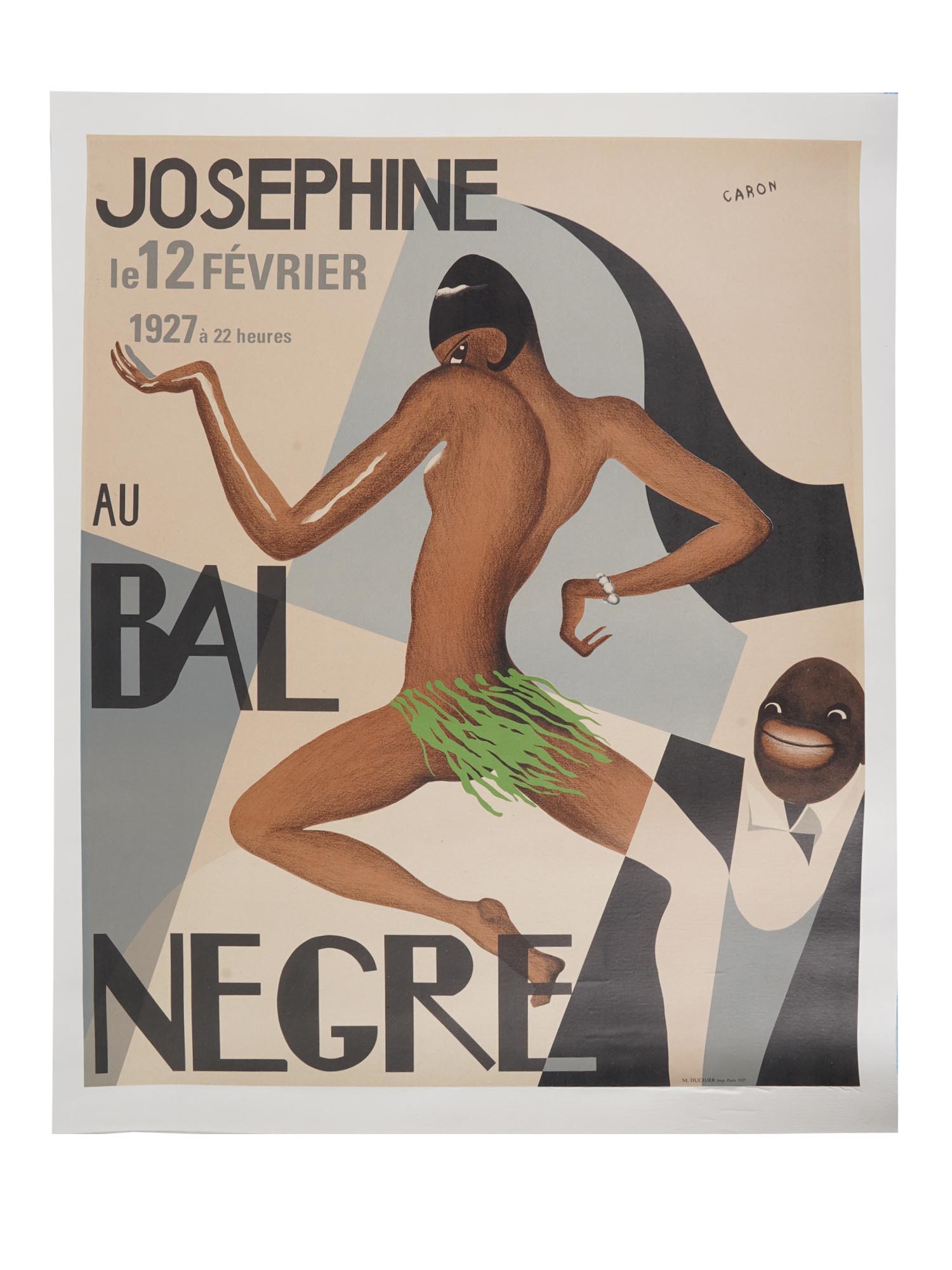 ART DECO POSTER JOSEPHINE BAKER AU BAL NEGRE 1927 PIC-0